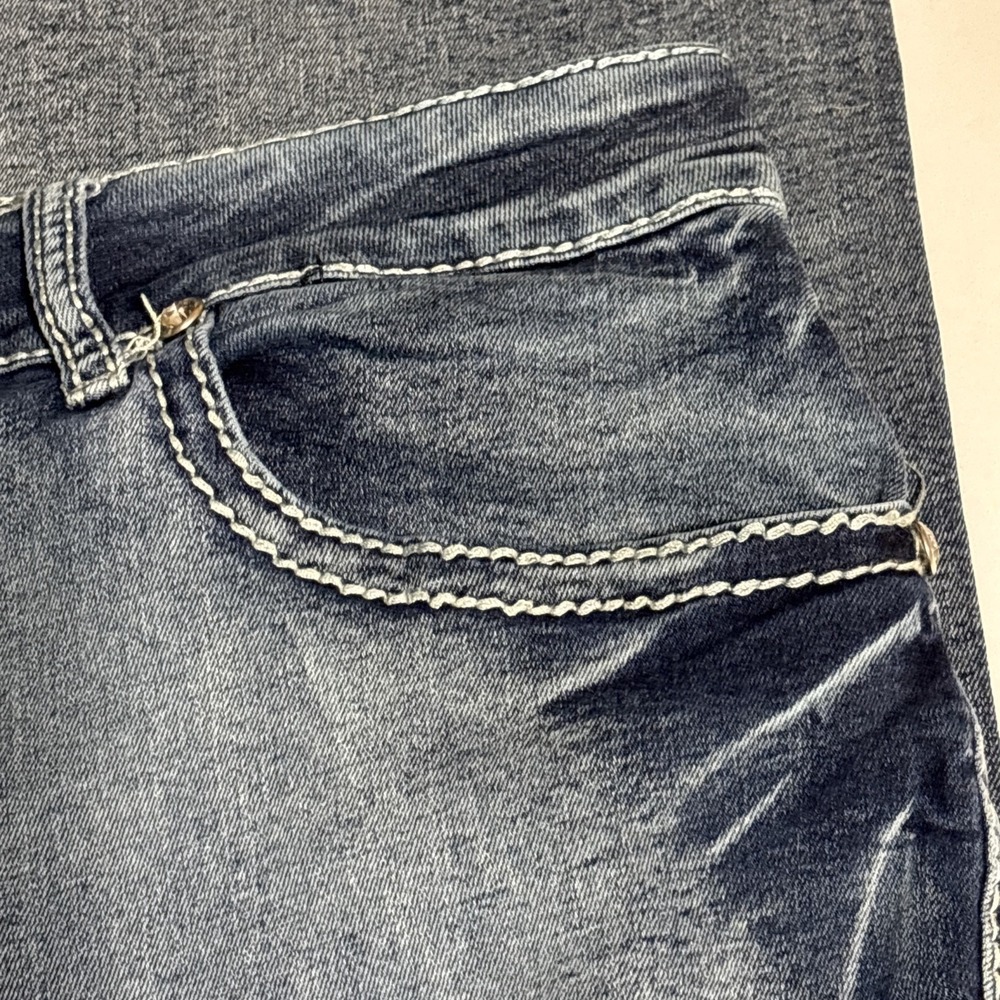 Apt. 9 Women Bootcut Jeans Embellished Bling Pocket Plus Size 24 Stretch Bootcut - Picture 9 of 12